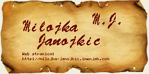 Milojka Janojkić vizit kartica